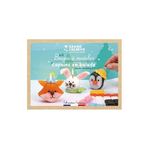 Kit Bougies à Modeler Les Copains en Balade | Graine Créative 6 ans
