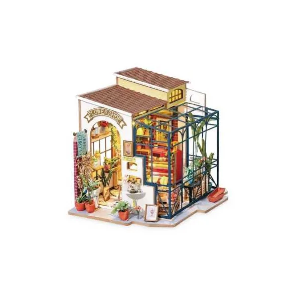 Kit DIY Miniature Emily's Flower Shop Rolife | Maquette Bois & LED
