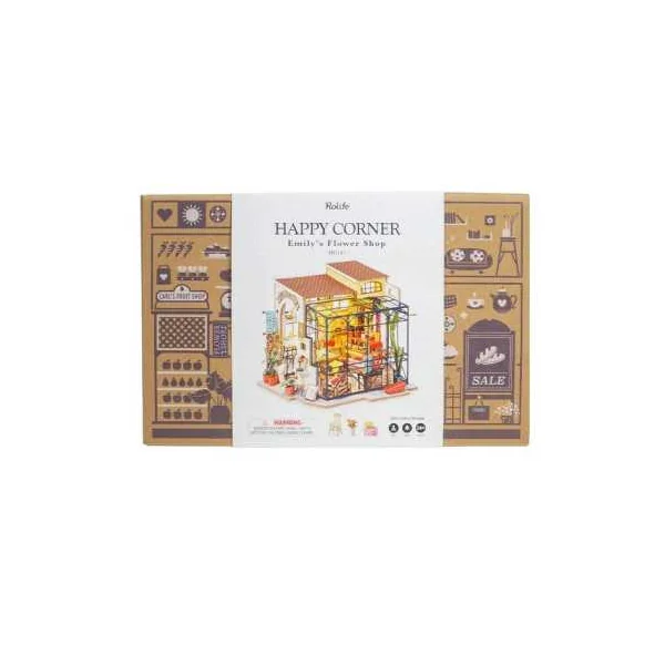 Kit DIY Miniature Emily's Flower Shop Rolife | Maquette Bois & LED