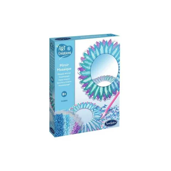 Kit Miroir à Décorer Mosaïques Plumes Sentosphère - Loisirs 8+