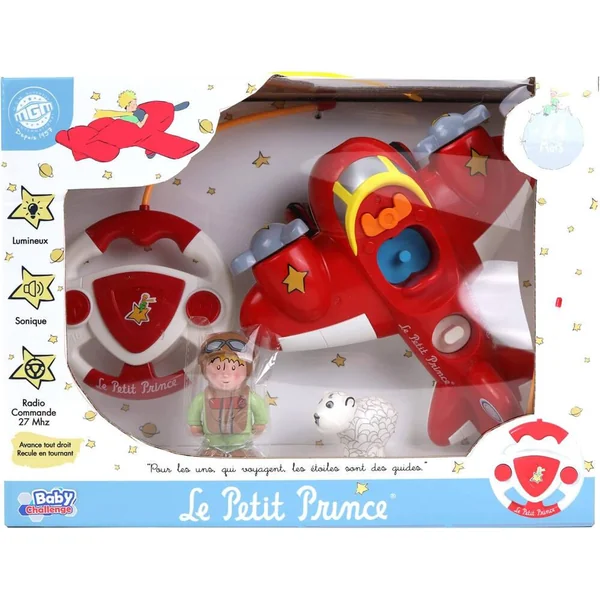 LE PETIT PRINCE - BABY CHALLENGE - AVION TELECOMMANDEE - ROUGE - SONORE ET LUMINEUX
