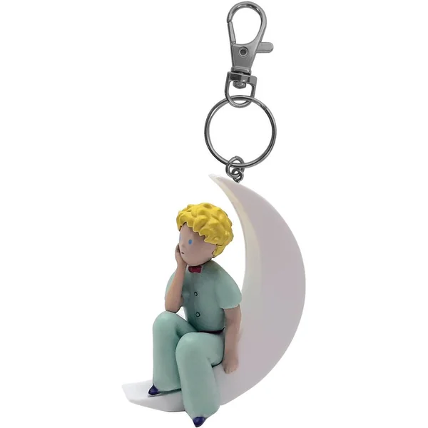 LE PETIT PRINCE - PORTE-CLES LE PETIT PRINCE ASSIS SUR LA LUNE