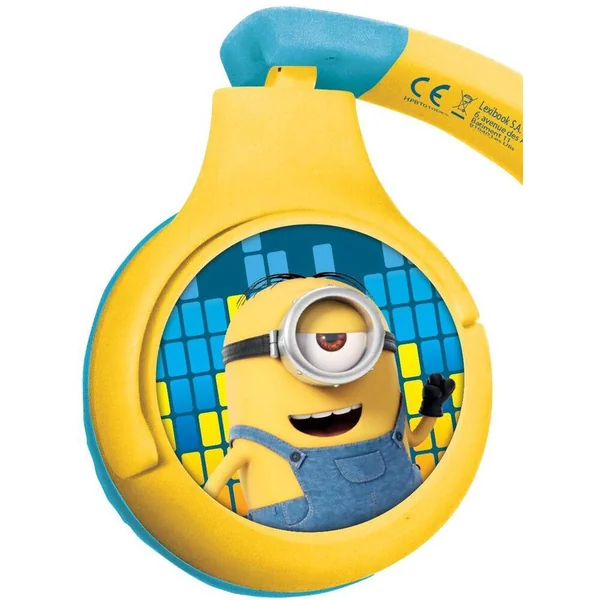 LES MINIONS - CASQUE 2 EN 1 BLUETOOTH® ET FILAIRE CONFORTABLE ET PLIABLE AVEC LIMITATION DE SON DESIGN