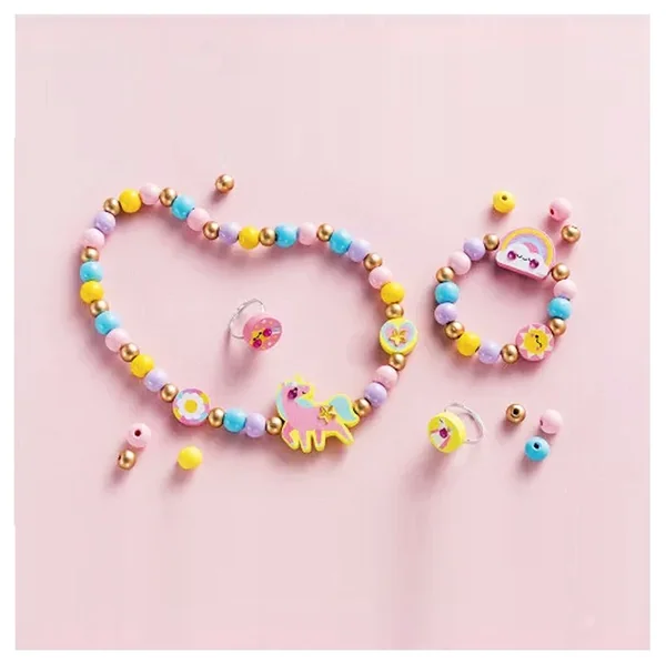 Les premiers ateliers bijoux : 4 bijoux en bois à créer Rainbow Land - Janod