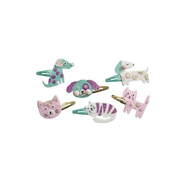 Les premiers ateliers bijoux : 6 Barrettes Little Pets à Créer - Janod