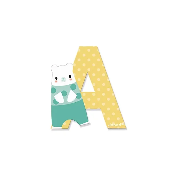 Lettre A en bois Pure - Janod - Décoration chambre d'enfant