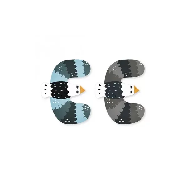 Lettre E en bois Michelle Carlslund - décoration Vilac - LaPouleAPois.fr