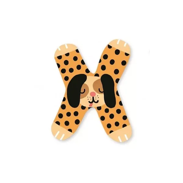 Lettre X en bois Michelle Carlslund - décoration Vilac - LaPouleAPois.fr