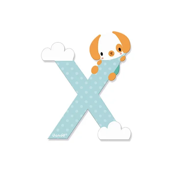 Lettre X en bois Pure - Janod - Décoration chambre d'enfant