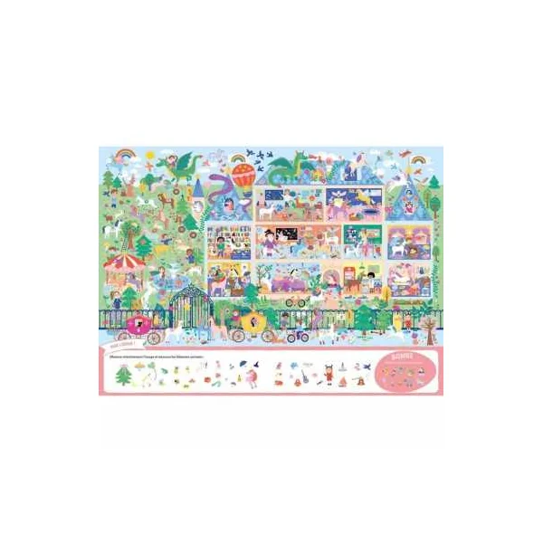 Livre Cherche et trouve géant Au royaume des licornes - Auzou