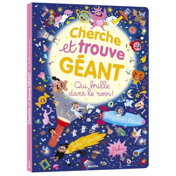 Livre Cherche et trouve géant - Qui brille dans le noir ! - Auzou