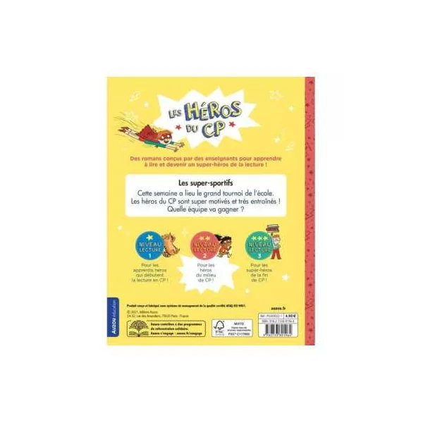 Livre Les Héros du CP niveau 2 - Les supers sportifs - Auzou