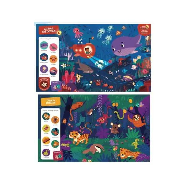 Livre Mes 20 Cherche et trouve des tout-petits dans le noir - Auzou