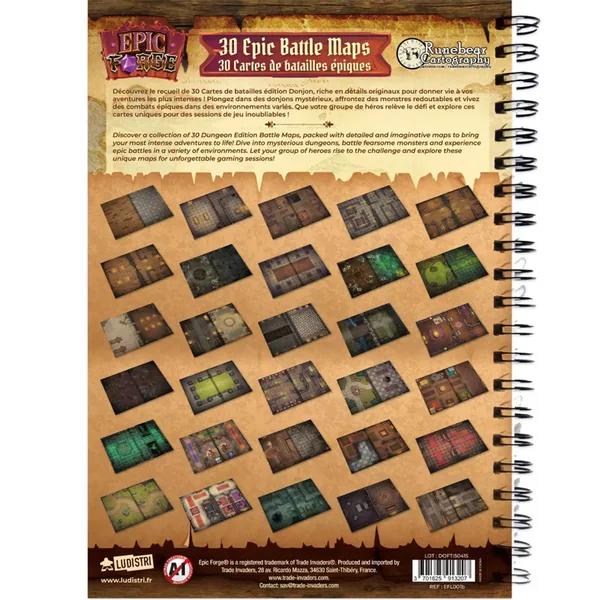 Livre Plateau de Jeu : Donjons (297x218 mm) Taille L - Couverture rigide