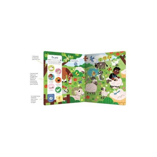 Livre sonore Cherche et trouve des tout-petits La ferme - Auzou