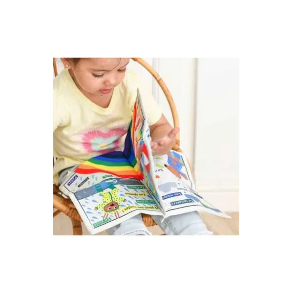 Livre Tissu Crinkly Couleurs | Mon Petit Journal d'Éveil dès 0 mois
