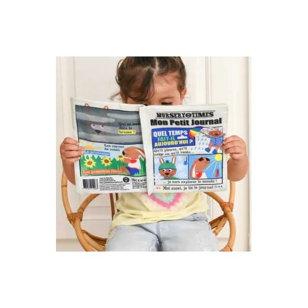 Livre Tissu Crinkly Météo | Mon Petit Journal d'Éveil dès 0 mois