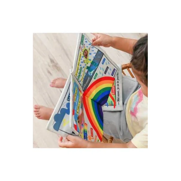 Livre Tissu Crinkly Météo | Mon Petit Journal d'Éveil dès 0 mois