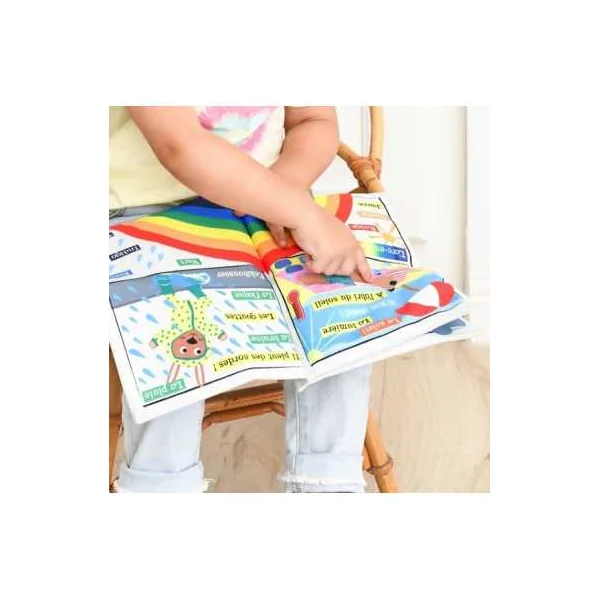 Livre Tissu Crinkly Météo | Mon Petit Journal d'Éveil dès 0 mois