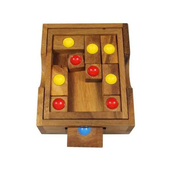 L'ne Rouge - Atelier Mikado - Casse-tête en bois à glissement de pièces