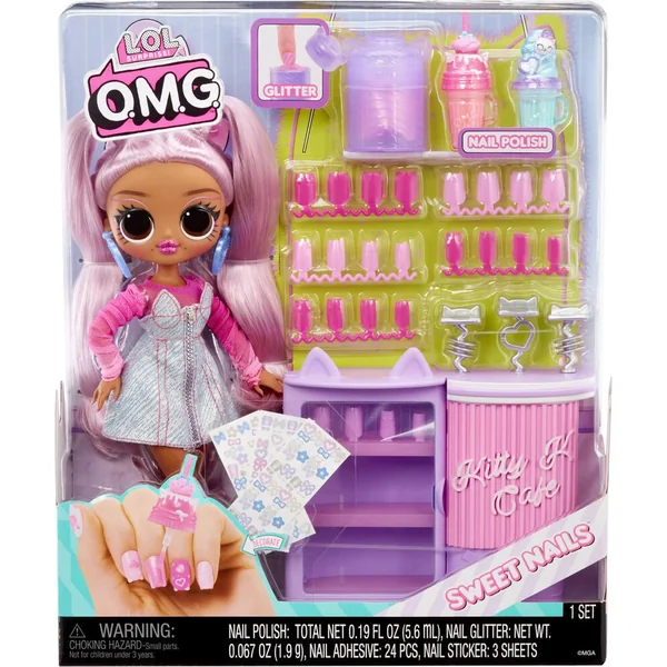 LOL SURPRISE - OMG SWEET NAILS™ - POUPEE MANNEQUIN KITTY K CAFE 24cm