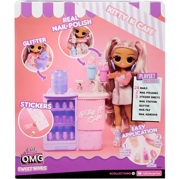 LOL SURPRISE - OMG SWEET NAILS™ - POUPEE MANNEQUIN KITTY K CAFE 24cm