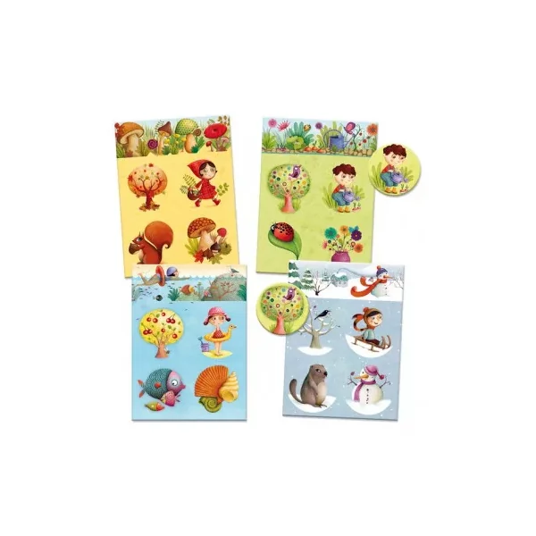 Loto des 4 saisons 16 pièces - jeu éducatif enfant - Djeco - LaPouleAPois.fr