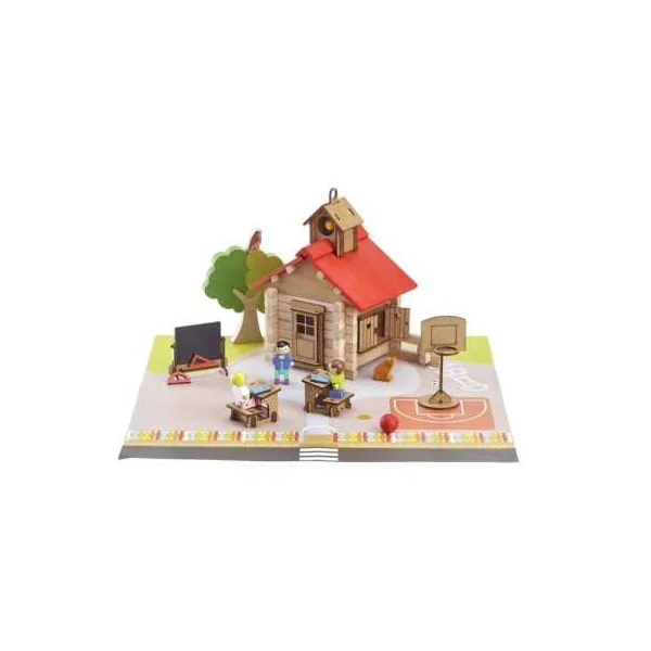 L'école du village 125 pièces - Jeujura - Jeu de construction en bois