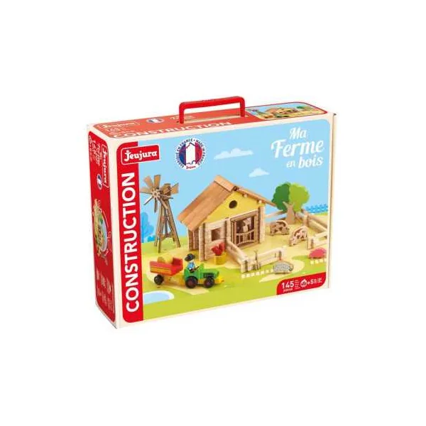 Ma ferme en bois 145 pièces - Jeujura - Jeu de construction en bois