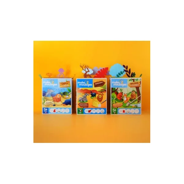 Mako Moulages Balade en Forêt | Coffret 3 Animaux à Créer dès 5 ans