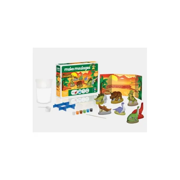 Mako Moulages Dinosaures | Coffret 6 Figurines à Créer dès 5 ans