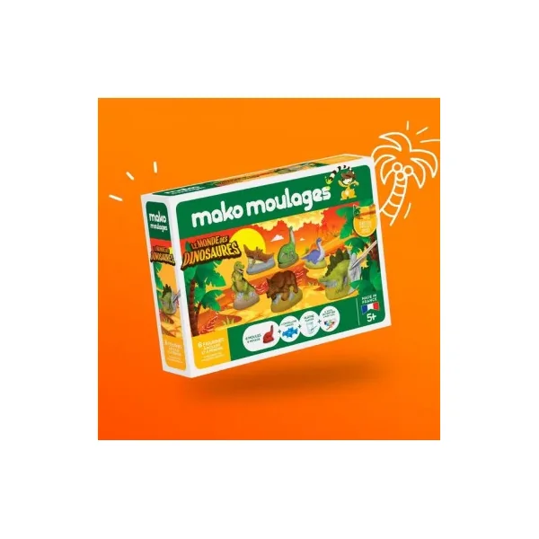 Mako Moulages Dinosaures | Coffret 6 Figurines à Créer dès 5 ans