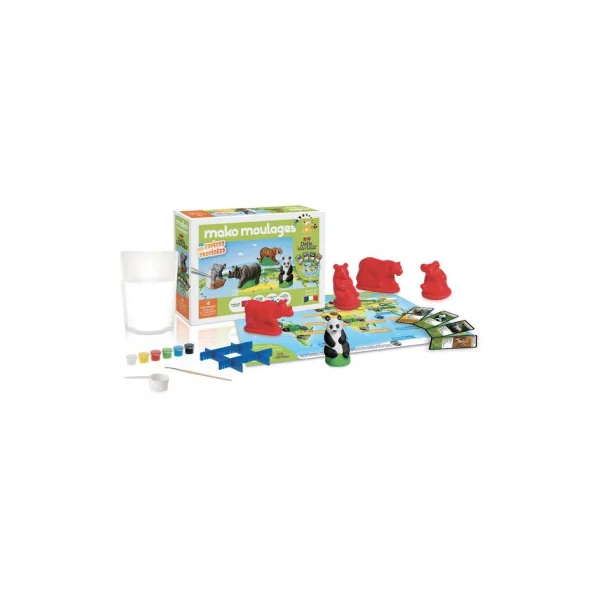 Mako Moulages Espèces Protégées | Kit 4 Animaux à Créer dès 5 ans