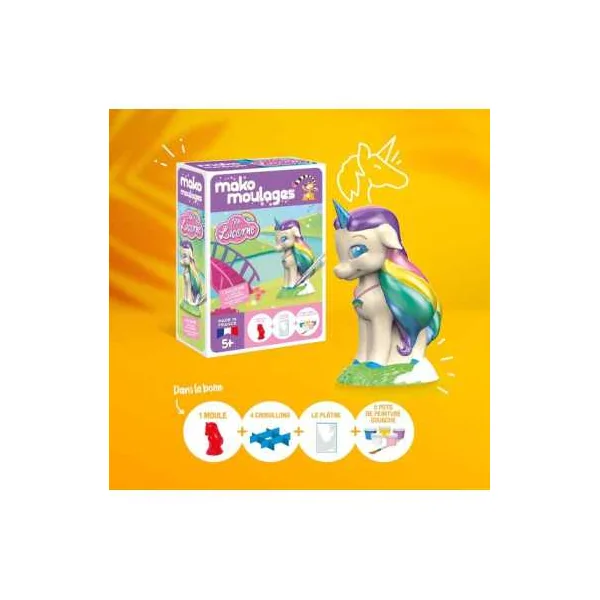 Mako Moulages Ma Licorne Arc-en-Ciel | Kit Créatif dès 5 ans
