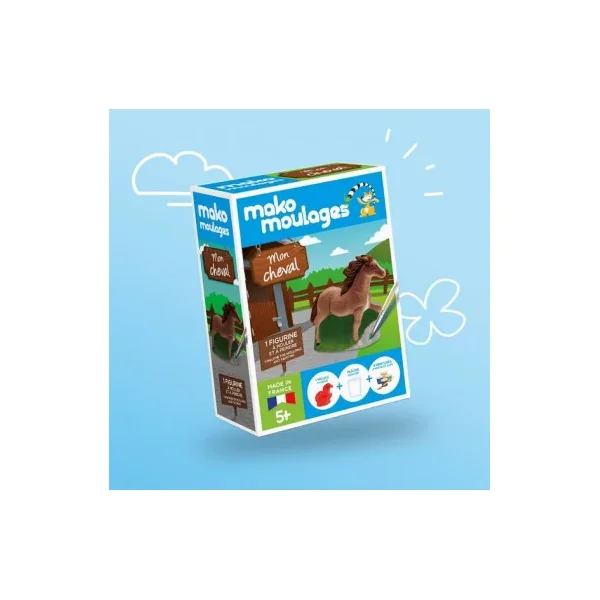 Mako Moulages Mon Cheval | Kit Créatif Figurine Plâtre dès 5 ans