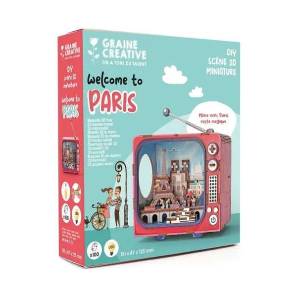 Maquette 3D TV Paris - Graine Créative - DIY créatif - Dès 8 ans