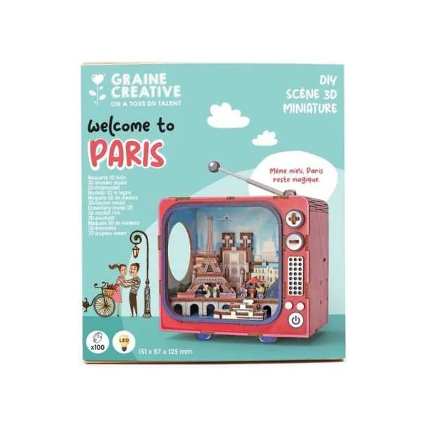 Maquette 3D TV Paris - Graine Créative - DIY créatif - Dès 8 ans