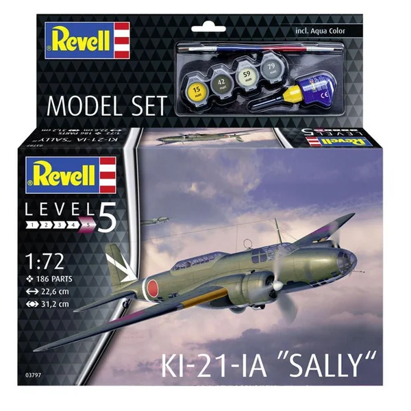 Maquette Mitsubishi Ki-21-Ia "Sally" Avion militaire Level 5 échelle 1:72 - Revell