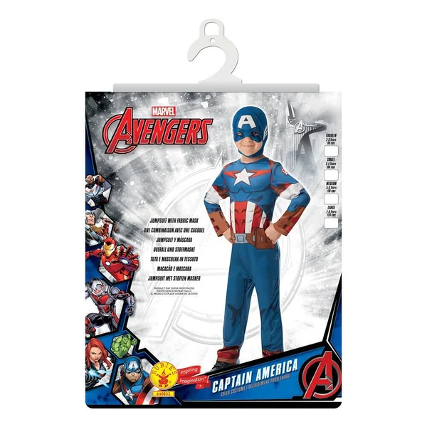 MARVEL - AVENGERS - CAPTAIN AMERICA DEGUISEMENT - TAILLE M 5-6 ANS