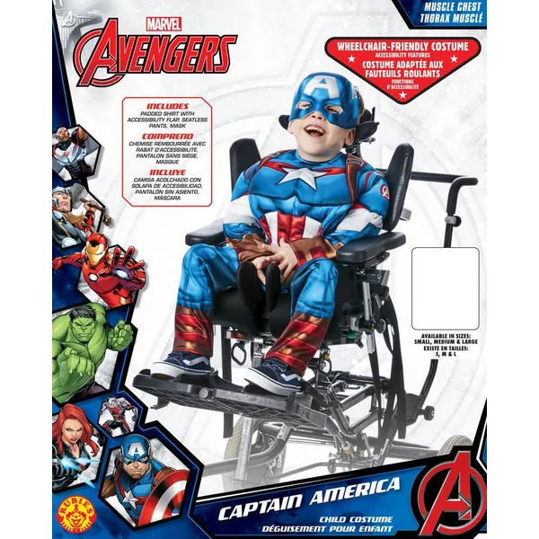 MARVEL - AVENGERS - DEGUISEMENT - CAPTAIN AMERICA - TAILLE M 5-6 ANS