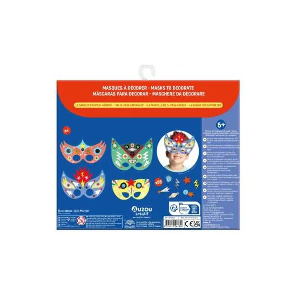 Masques à décorer - Le gang des super-héros - Auzou