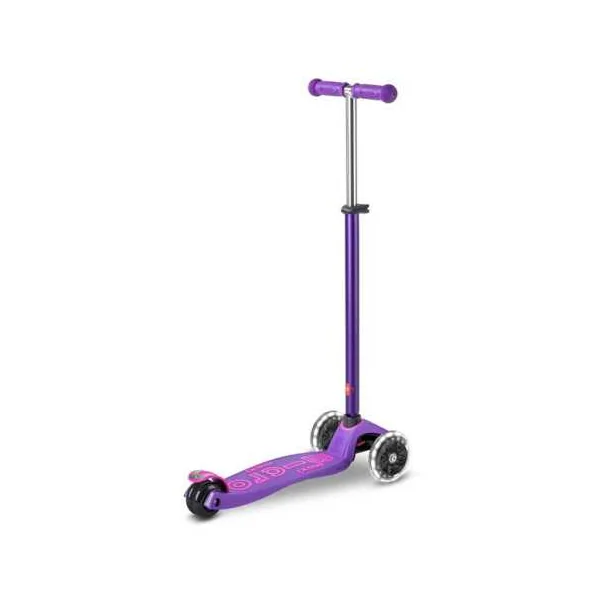 Maxi Micro Deluxe LED Violette | Trottinette 3 Roues Enfant 5-12 ans