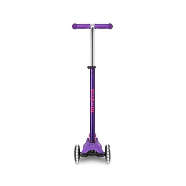 Maxi Micro Deluxe LED Violette | Trottinette 3 Roues Enfant 5-12 ans