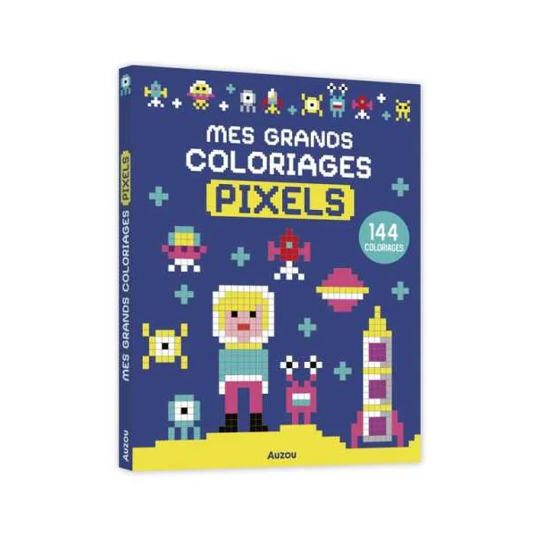 Mes grands coloriages Pixels - Auzou - Activité créative