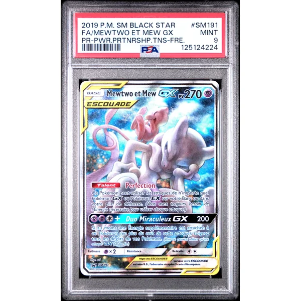 Mewtwo et Mew GX – Promo SM – SM191 – PSA 9