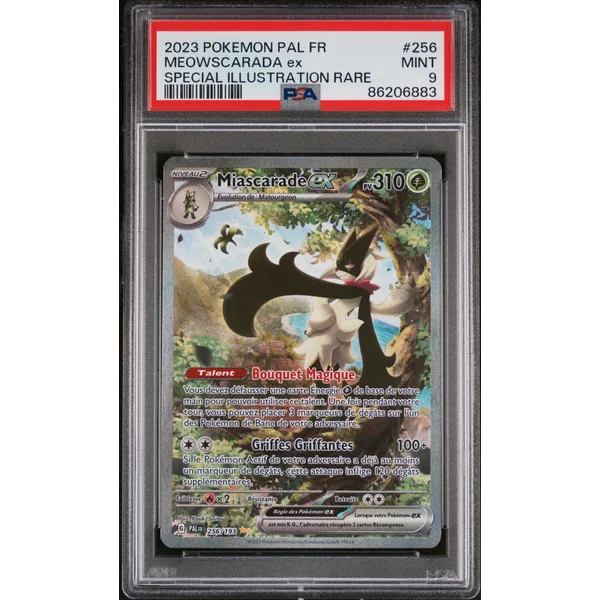 Miascarade EX Alternative 256/193 EV2 Évolutions à Paldea – PSA 9