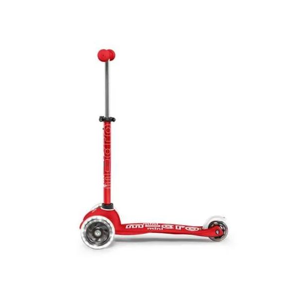 Mini Micro Deluxe LED Rouge | Trottinette 3 Roues Enfant 2-5 ans
