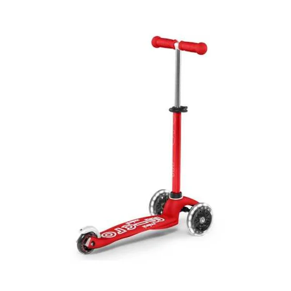 Mini Micro Deluxe LED Rouge | Trottinette 3 Roues Enfant 2-5 ans