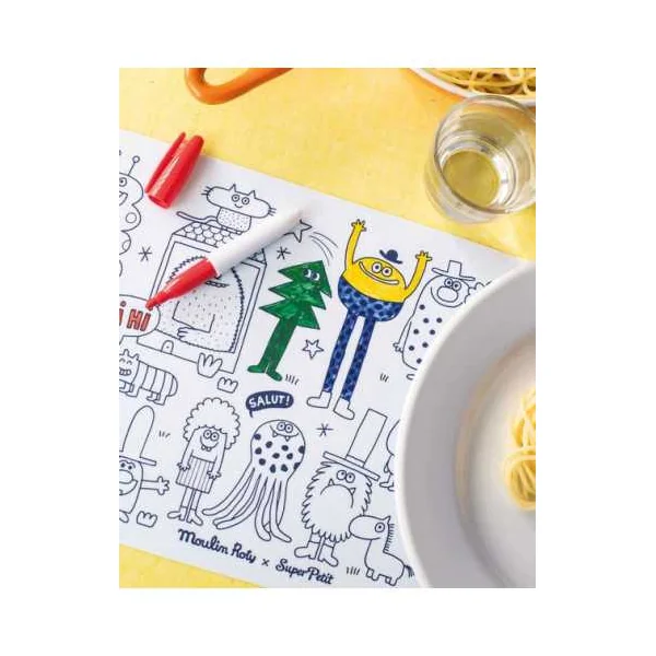 Mini set à colorier et 4 feutres Les Schmouks - Moulin Roty