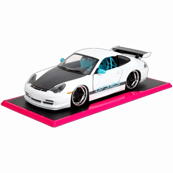 Miniature 1:24 Porsche 911 GT3 RS Starlight Pearl White Pink Slips - Jada Toys